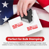 No Tax on Tips Vote Trump Self Inking Rubber Stamp - Donald Trump Take America Back - Refillable Ink Stamp, Crisp and Clear Impression - Red Ink