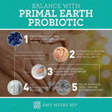 Amy Myers MD Primal Earth Probiotic - Digestion & Bowel Health Support - Digestive Probiotic Aids Gut Health - Probiotic with Bacillus Coagulans & Bacillus Subtilis - 30 Capsules (30 Servings)
