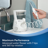 Waterpik Water Flosser for Teeth, Portable Electric Compact for Travel and Home & Aquarius Water Flosser Professional for Teeth, Gums, Braces, Dental Care