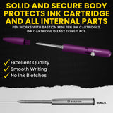 BASTION® Luxury Mini Bolt Action Pen, Lightweight Aluminum EDC Pen with Fine Tip, Professional Ballpoint Pen for School and Work - Purple