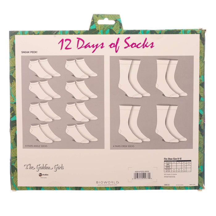 Bioworld The Golden Girls TV Show 12 Days Of Socks Advent Calendar Set (shoe size 8-12)