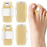 4 Pieces Toe Splint Toe Straightener for Hammer Toe Corrector for Women Toe Brace Hammertoe Splint Toe Wrap Toe Covers for Women Men Broken Toe Support for Bent Toe Claw Toe Crooked Toe (Nude)