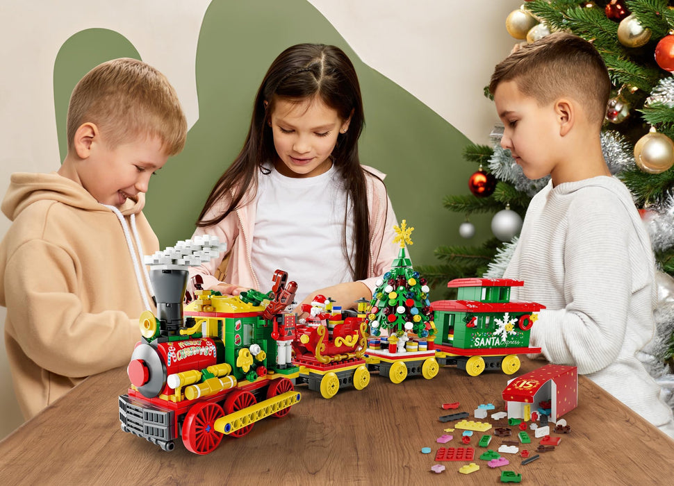 Advent Calendar 2024 for Kids Adults Teens, 24 Days Christmas Train Building Blocks Christmas Countdown Calendar Gift Box with Christmas Tree Santa Nutcracker Toys Set for Boys Girls Women Men Age 6+