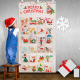 HOWAF Fabric Christmas Advent Calendar (Countdown to Christmas), 24 Days Mystery Christmas Countdown Calendar with 24 Pockets for Xmas Holiday Home Wall Decoration