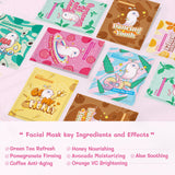 ZealSea Sheet Mask Skin Care (Pack of 14) Beauty Facial Spa Face Mask Birthday Party gifts Women, Men kids Girls - Hydrate, Brighten, Moisturize, Soothe for All Skin Types