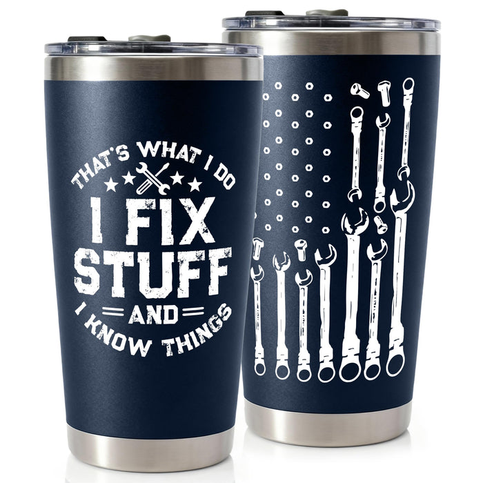 WITTSPOT Birthday Gifts for Men, Dad, Him, Handyman, Grandpa on Fathers Day, Christmas - Dads Birthday Gift Ideas - Cool Mens gifts Ideas, Mens Birthday Gift Ideas - Stainless Steel Men Tumbler 20Oz