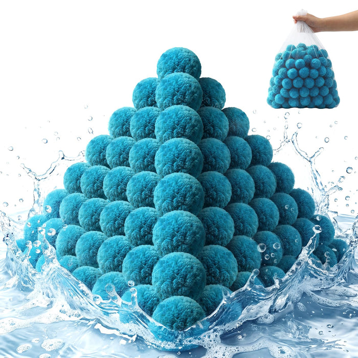Zeinunk 2026 Upgraded Pool Filter Balls 3.1lbs with Mesh Bag, Reusable Pool Balls for Swimming Pool Pump Sand Filter Balls Media, Replace 120lbs Filter Sand for Above & In Ground Pool