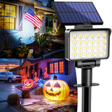 AUDERWIN Solar Spot Lights Outdoor Waterproof for Flag, Tree, House, Garden, Yard, Landscape Spotlights for Accent Uplighting Halloween Christmas Decorations-4 Pack