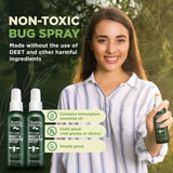 Deet-Free Insect & Mosquito Repellent Pack of 2 (8 oz) – Nice Smelling Insect Repellent with Lemongrass Oil Safe for Pets and Kids – Bug Spray for Mosquitoes, Gnats, Black Flies, and No-See-ums