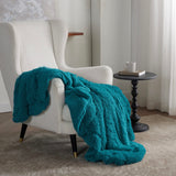 Bedsure Soft Teal Throw Blanket for Couch, Fluffy Fuzzy Blankets & Throws for Bed, Sofa, Cozy Plush Sherpa Fleece Faux Fur Blanket, Thick Warm Christmas Blanket Gifts for Women, Men, 50x60