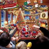 Jigsaw Puzzle Advent Calendar 2024 Christmas Puzzles for Kids and Adults 1008 Pieces Puzzles in 24 Boxes for Countdown Christmas Gifts for Boys Girls Men Women - Merry Christmas(27.56 x 19.68 Inch)