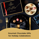 Godiva Chocolatier Holiday Assorted Gourmet Chocolate Truffle Gift Box, Creamy Milk Dark, and White Chocolate Treats for Thank you, Anniversary, Christmas Candy Gift for Family and Friends, 24 pc