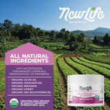 NewLife Naturals Organic Vulva Cream - Vaginal Moisturizer - Intimate Feminine Care - Post Menopause Support - Estrogen-Free Formula - Eases Dryness, Itching, Irritation and Discomfort - 2 Oz