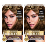 L'Oreal Paris Superior Preference Fade-Defying + Shine Permanent Hair Color, U163 Hi-Lift Golden Brown, Pack of 2, Hair Dye