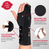 Ezywrap The Boxer Orthosis Orthopedic Hand & Wrist Brace | Wrist Brace for Women & Men | Wrist Support Strap for Sprain, Wrist Sleeve, Metacarpal Wrap Brace | Extra Large | Right | (Single/Black)