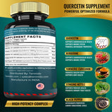 Quercetin Supplements Capsules 3550mg, 5 Months Supply, 150 Caps - Supports Immune System & Cardiovascular, Respiratory Health, Antioxidants with Berberine, Stinging Nettle, Turmeric, Black Pepper