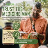 Medicine Man Plant Co. Blood Pressure Support 120 Capsules - Natural Herbal Pills with Hawthorn, Rosella Hibiscus, and Ginger - Organic and Herbal Supplement