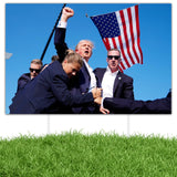 Trump Yard Signs 2024 - Trump Fight Signs with Stake, Fade Resistant Outdoor Yard Lawn Signage 24"x16"