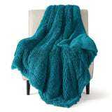 Bedsure Soft Teal Twin Blanket for Bed, Fluffy Fuzzy Blankets Twin Size for Couch, Sofa, Cozy Plush Sherpa Fleece Faux Fur Blanket, Thick Warm Christmas Blanket Gifts for Women, Men, 60x80