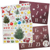 DIY Advent Calendar Kit: Beautiful Craft Advent Calendar 2022 with 24 Paper Bags and Sticker Paper with Designs – Empty Advent Calendar to Fill Yourself – Lovely Christmas Advent Calendar LIVAIA