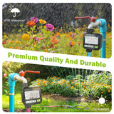 MUSCCCM Sprinkler Timer, Water Timers for Hoses Programmable,Irrigation Timer Outdoor with 3-Time Modes/Rain Sensor/Manual Watering, Ipx5 Waterproof,1 Outlet