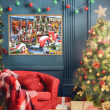 Puzzle Advent Calendar 2024 Christmas Jigsaw Puzzles for Kids and Adults, Xmas Dogs 1008 Pieces, 24 Days Countdown to Christmas, Stocking Stuffers Christmas Puzzles Gift