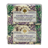 Wavertree & London Lavender Scented Natural Soap (2 Bars), 7oz Moisturizing French Triple Milled Soap Bars enriched with shea butter - Pure Plant Oil Bath & Body Soap for All Skin Types