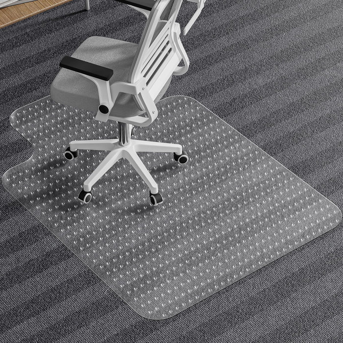 Tonaus Chair Mat for Carpet, 48"×36" T-Shape Transparent PVC Home Office Desk Chair Mat for Floor Protection with Non-Slip Studded Backing Pile Carpet Protector
