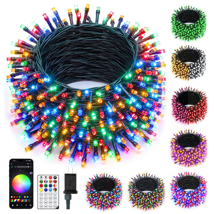 Minetom 82ft 250LED Smart Color Changing Christmas Halloween Tree Lights