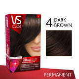 VIDAL SASSOON Pro Series Permanent Hair Dye, 4 Dark Brown Hair Color, Pack of 1