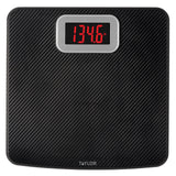 Taylor Digital Scales, 400 LB Capacity, Carbon Fiber Anti-slip Mat, 11.8 x 11.8 Inches, Black