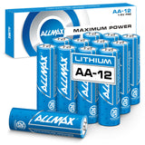 Allmax AA Lithium Batteries (12 Count) – Longest Lasting, Leakproof, 20-Year Shelf Life, Perfect for Blink Security Cameras – 1.5V