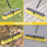 KeFanta 18 Inches Push Broom Outdoor- Heavy Duty Broom with 63" Long Handle for Deck Driveway Garage Yard Patio Warehouse Concrete Floor Cleaning