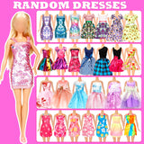 58 Pcs Doll Clothes and Accessories, 5 Wedding Gowns 5 Fashion Dresses 4 Slip Dresses 3 Tops 3 Pants 3 Bikini Swimsuits 20 Shoes for 11.5 inch Doll Christmas Stocking Stuffers Girls Gift Age 5-7 8-10