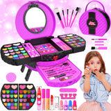 Kids Makeup Kit for Girl, 66 Pcs Washable Makeup Set for Little Girls, Real Cosmetic Set Pretend Play Makeup Toy Beauty Set Christmas & Birthday Gift Age 3 4 5 6 7 8 9+ Year Old Kids Toddler Toys