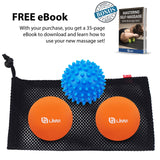 Limm Massage Ball Set - Spiky & Lacrosse Ball - Massage Ball Therapy for Plantar Fasciitis & Pain Relief - Deep Tissue Trigger Point Myofascial Release Ball for Back, Foot, Shoulder & Neck Pain