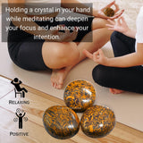 Mariyam Jasper Crystals and Healing Stones - Large Palm Stone Crystals Piedra - Crystal for Good Luck, Balanced Positive Energy, Meditation - Unique Stocking Stuffers and Birthday Gifts for Women, Men