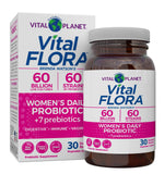 Vital Planet - Vital Flora Women’s Daily Probiotic 60 Billion CFU, 60 Diverse Strains, 7 Organic Prebiotics, Vaginal and Immune Support, Bloating, Digestive Health Probiotics for Women 30 Capsules