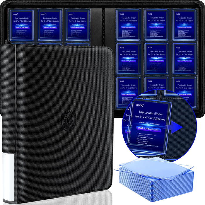 TRUGQ Toploader Binder Holds 324 Toploaders - 20 Toploaders