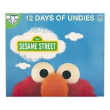 Sesame Street Boys' 12PK Briefs in Advent Box, Elmo, Big Bird & Cookie Monster Make Potty Training Fun with Stickers & Chart, 12-Pack, 4T