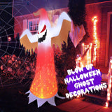 Dearsun 8FT Giant Halloween Inflatable Ghost with red Flame lamp Inside, Blow up Halloween Inflatable Outdoor Decoration Jumbo Party Yard Decoration (Ghost with Flame lamp)