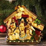 Bozidol LED Nativity Set Decoration - Religious Manger Nativity Advent Scene 4.1" Home Atmosphere Table Resin Decoration Indoor Kids