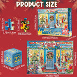 Advent Calendar 2024 Christmas Jigsaw Puzzle - 1008 Pieces 24 Days of Countdown Calendar Christmas Emporium Puzzle Family Game Puzzles for Christmas Gift Toys Teens Adult