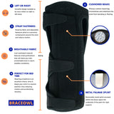 BRACEOWL-Carpal Tunnel Wrist Brace, Night Wrist Sleep Support Splint-Fits Right Hand or Left Hand, Wrist Pain Relief, Wrist Support Brace for Women, Men