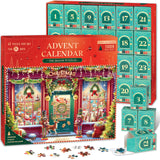 Alagoo Advent Calendar 2024 Jigsaw Puzzles - Christmas Shop Advent Calendar Puzzle, 1008 Pieces 24 Days Countdown to Christmas Gifts, Christmas Decor Family Gifts Christmas Puzzles for Kids Adult