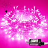 JMEXSUSS 200 Pink String Lights for Halloween Decor, Pink Christmas Lights Clear Wire Indoor Plug in, 66ft Pink LED Fairy Lights for Bedroom Girl's Room Christmas Tree Halloween Party Decorations