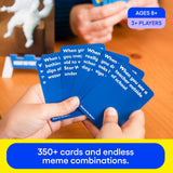 WHAT DO YOU MEME? Family Edition by Relatable, Kids Games for Kids 8+, Family Games for Kids and Adults, The TikTok Viral Sensation, Includes 300 Caption Cards, 65 Photo Cards, and Game Instructions