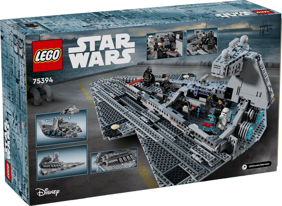 LEGO Star Wars Imperial Star Destroyer Buildable Starship Set, Star Wars Toy for Kids with Darth Vader & 25th Anniversary Minifigure Cal Kestis, Star Wars Gift for Boys, Girls and Fans, 75394