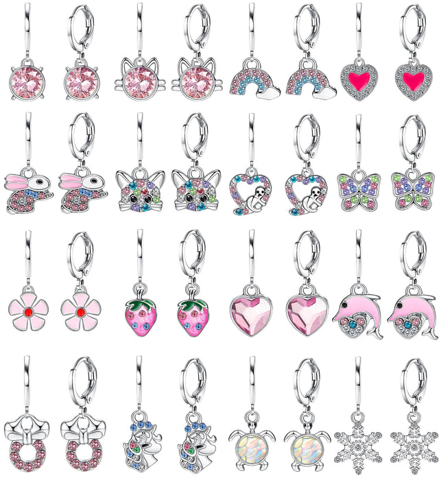 BESTEEL 16 Pairs Hypoallergenic Earrings for Girls Women Hoop Earrings Set
