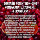 Biotest P-Well Prostate Health Supplement NO Booster - Advanced Urinary Tract Support - Pomegranate Punicalagins 180mg, Cranberry 500mg, Lycopene 30mg Per Serving – 90 Capsules